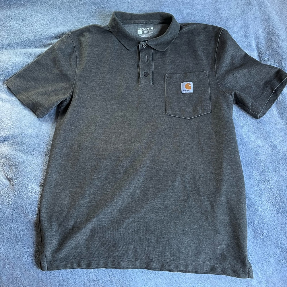 Grey Carhartt Work Polo